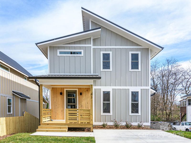 Exterior details and patio area of a home in , Asheville (Image 31).
