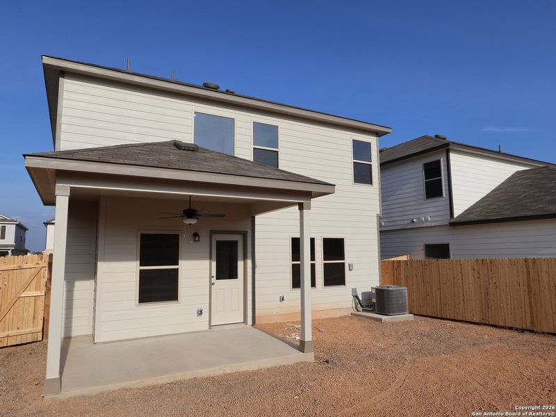 Exterior details and patio area of a home in Park Place, New Braunfels (Image 22).