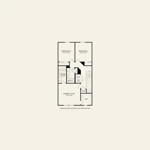 2D floor plan layout for the Adison by Pulte Homes in Mallard Park, Charlotte, NC (Image 4).