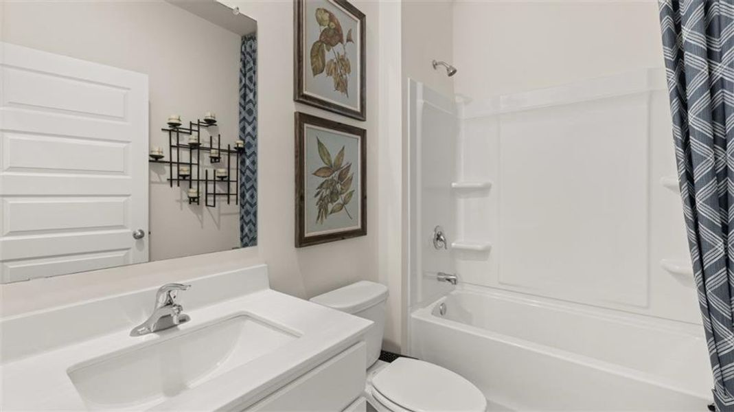 Furnished interior view inside a new home in Poplar Preserve, Newnan (Image 13). Furnished interior view inside a new home in Poplar Preserve, Newnan (Image 13).