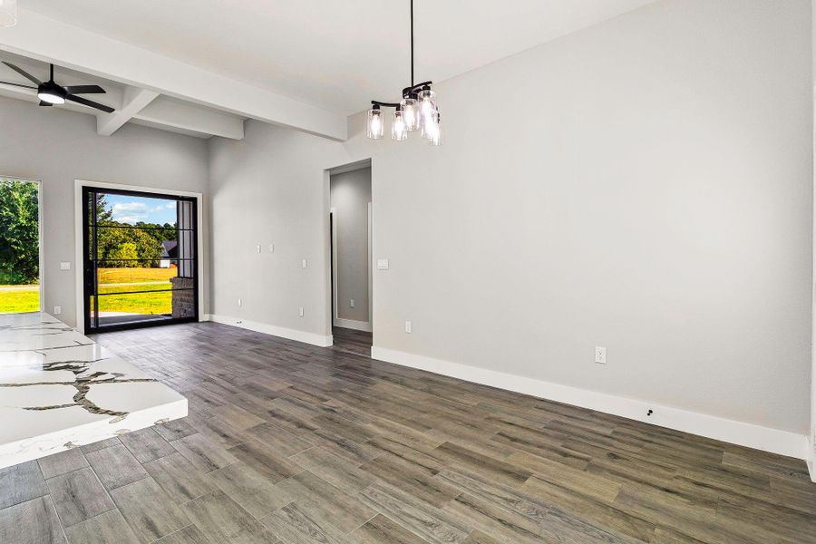 Dining area with so much natural light. Dining area with so much natural light.