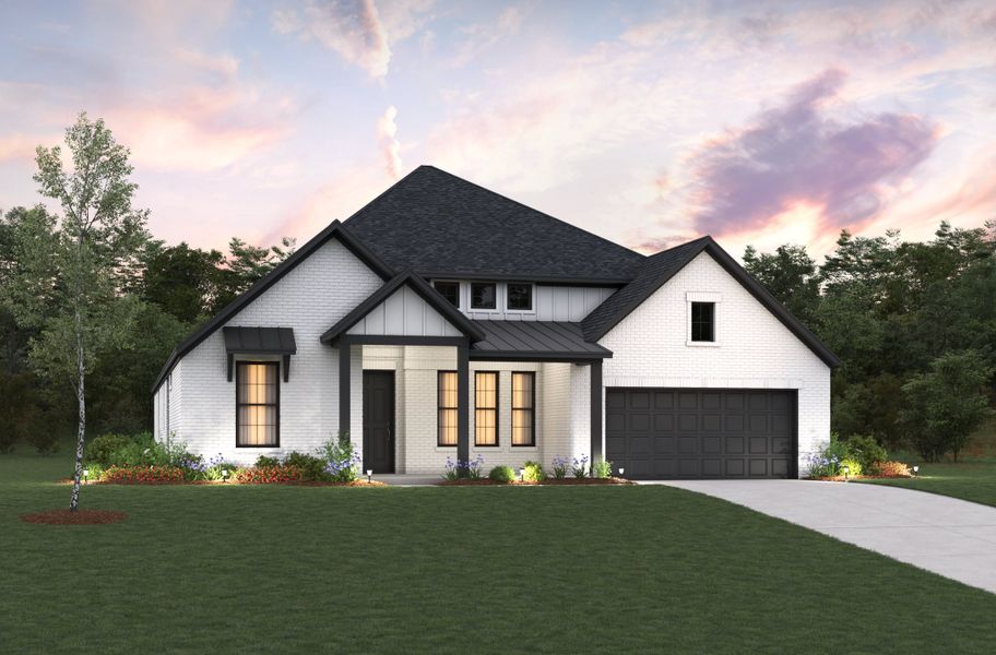 Representative exterior photo of a completed home built from the Fredericksburg by Beazer Homes in Legacy, League City, TX (Image 11).