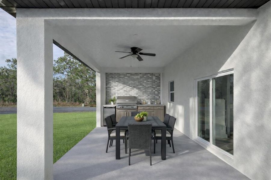 Exterior details and patio area of a home in , Citrus Springs (Image 18).