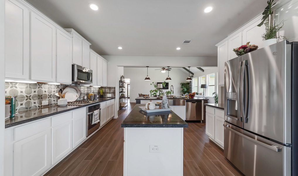 Kitchen with ample cabinet space