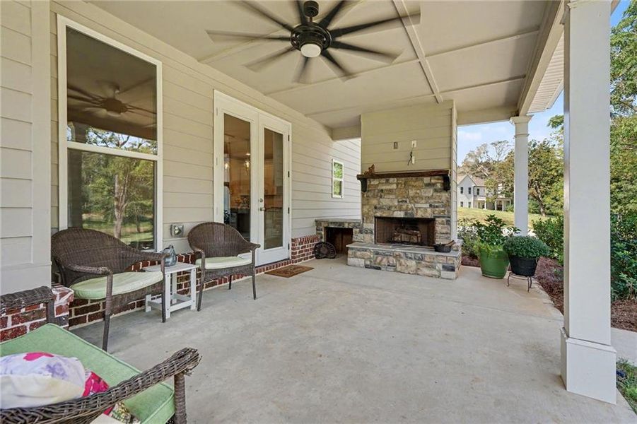 Exterior details and patio area of a home in , Covington (Image 3). Exterior details and patio area of a home in , Covington (Image 3).