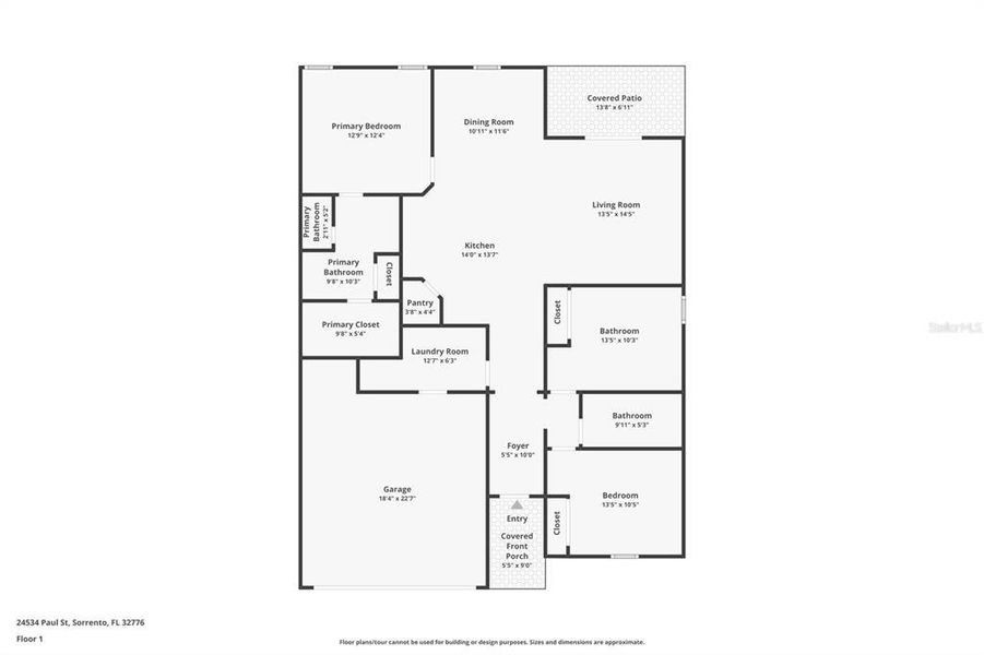 2D floor plan layout of this home in , Sorrento, FL (Image 4).