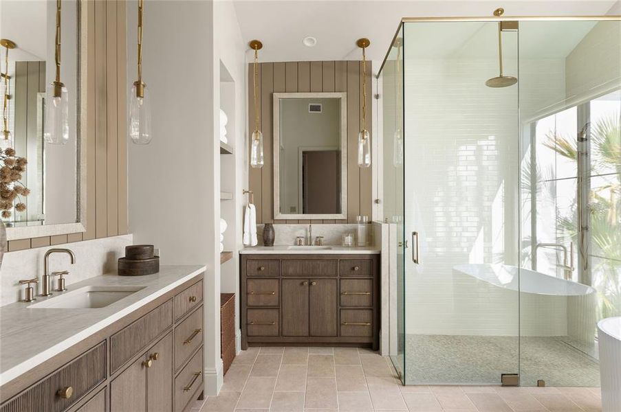 Furnished interior view inside a new home in , Orlando (Image 18).