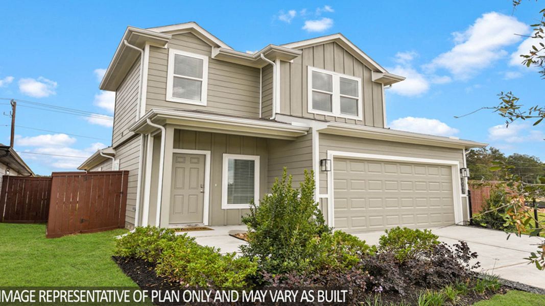 Representative exterior photo of a completed home built from the Florence by D.R. Horton in The Canopies, Splendora, TX (Image 23).