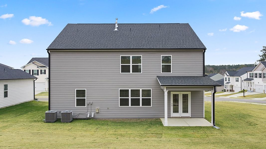 Representative exterior details of a home built from the Halton by D.R. Horton in Southwind Village, Evans (Image 3).