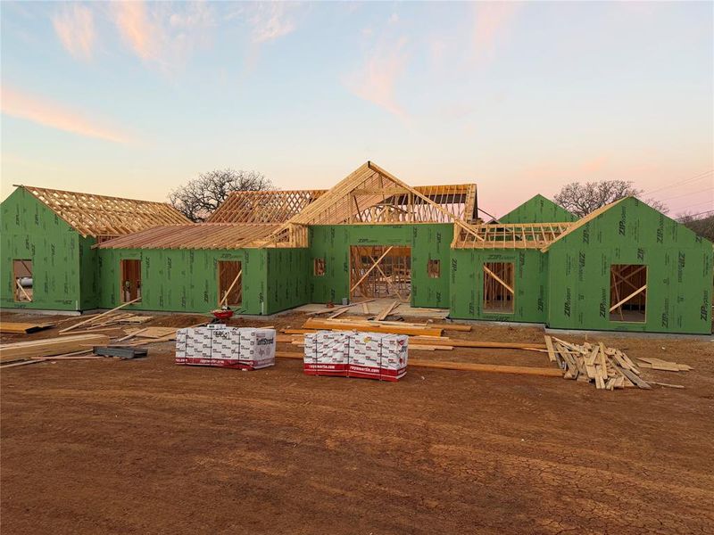 In-progress construction of a new home in , Joshua, TX (Image 4).
