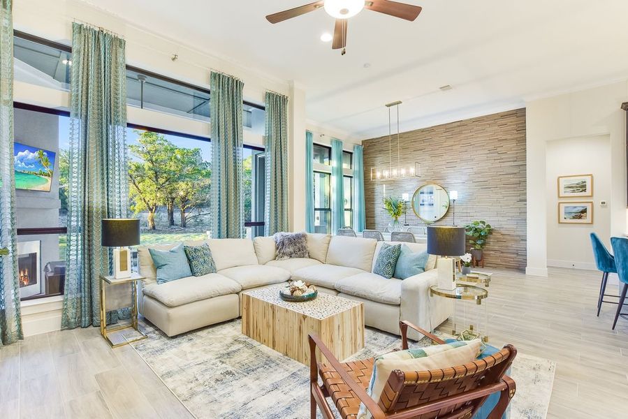 Representative furnished interior of a home built from the Siena III by Giddens Homes in Clearwater Ranch, Liberty Hill (Image 6).