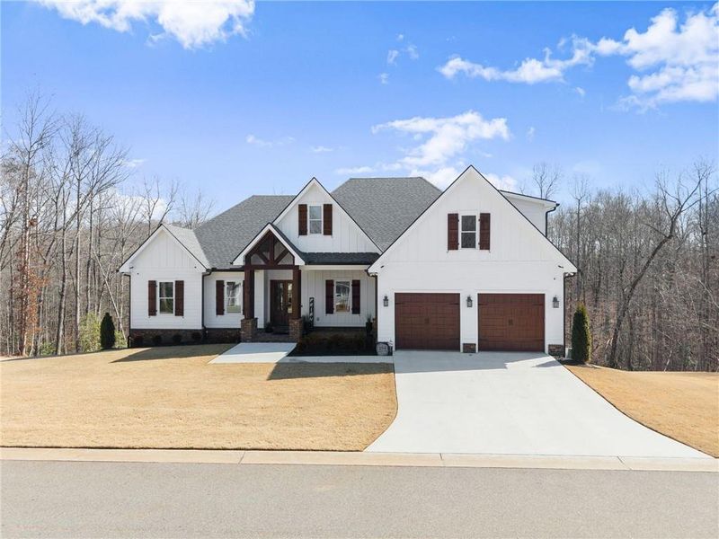 Front exterior of a new home in , Cleveland, GA, highlighting curb appeal (Image 27).