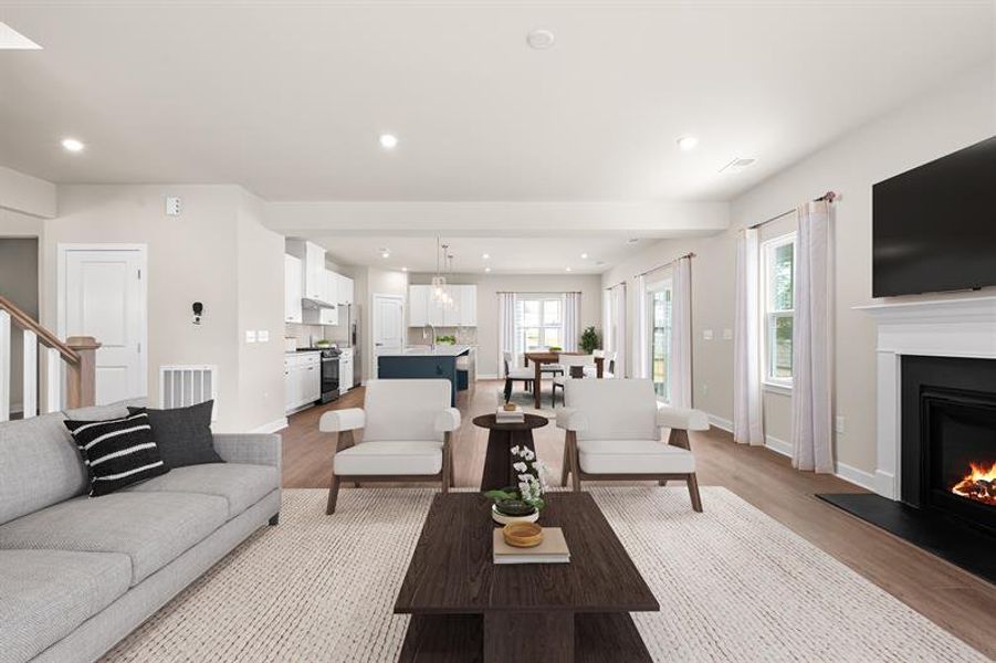 Representative furnished interior of a home built from the York by Ryan Homes in Linden Park, Moore (Image 7). Representative furnished interior of a home built from the York by Ryan Homes in Linden Park, Moore (Image 7).