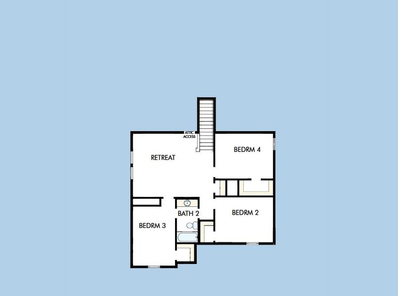 2D floor plan layout for the The Dahlia by David Weekley Homes in Austin Point, Richmond, TX (Image 6). 2D floor plan layout for the The Dahlia by David Weekley Homes in Austin Point, Richmond, TX (Image 6).