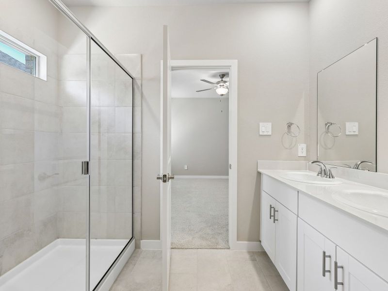 Furnished interior view inside a new home in Cibolo Hills West - Spring Series, Fort Worth (Image 10).
