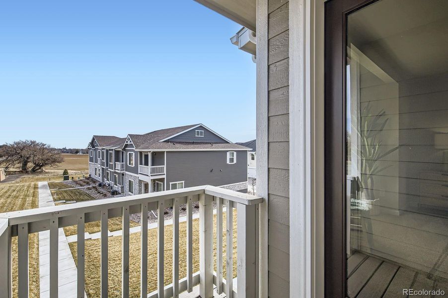 Covered Balcony with Views!