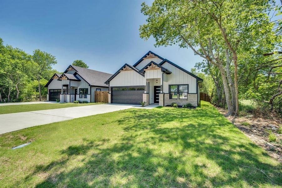 Nice large lot with similar new build next door.