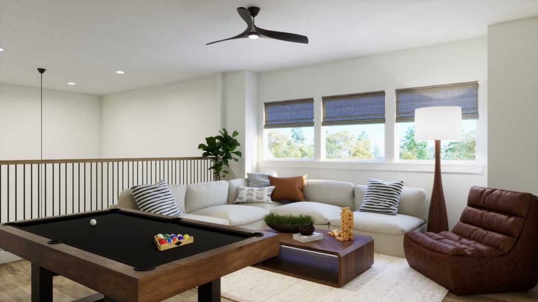 Furnished interior view inside a new home in Persimmon, Buda (Image 9).