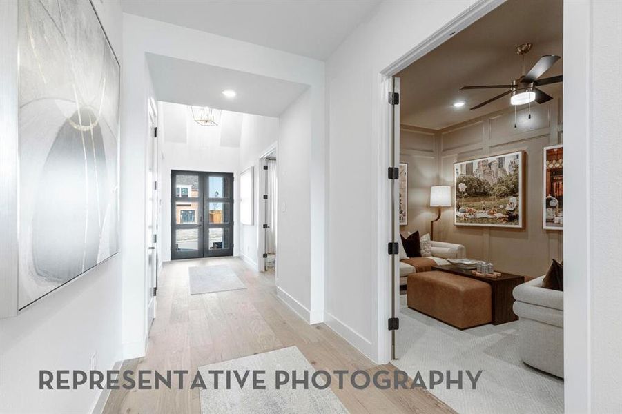 Furnished interior view inside a new home in Star Trail, Prosper (Image 13).