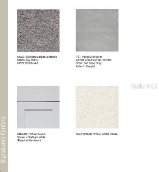 Sample of building materials used in homes in Waterstone Townhomes, Groveland (Image 28).