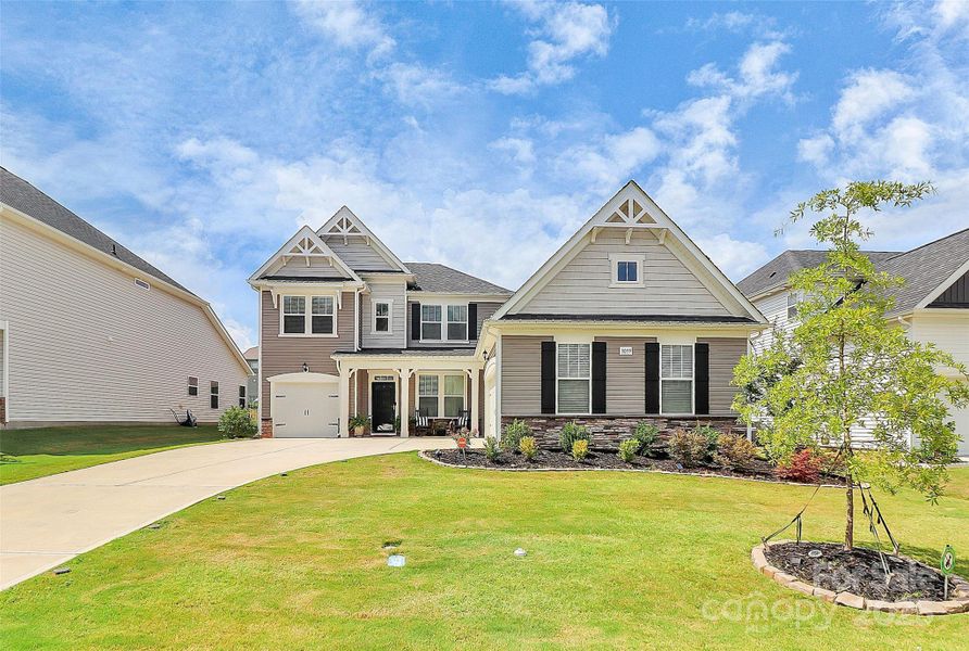 Front exterior of a new home in Bailey's Run, Rock Hill, SC, highlighting curb appeal (Image 1).