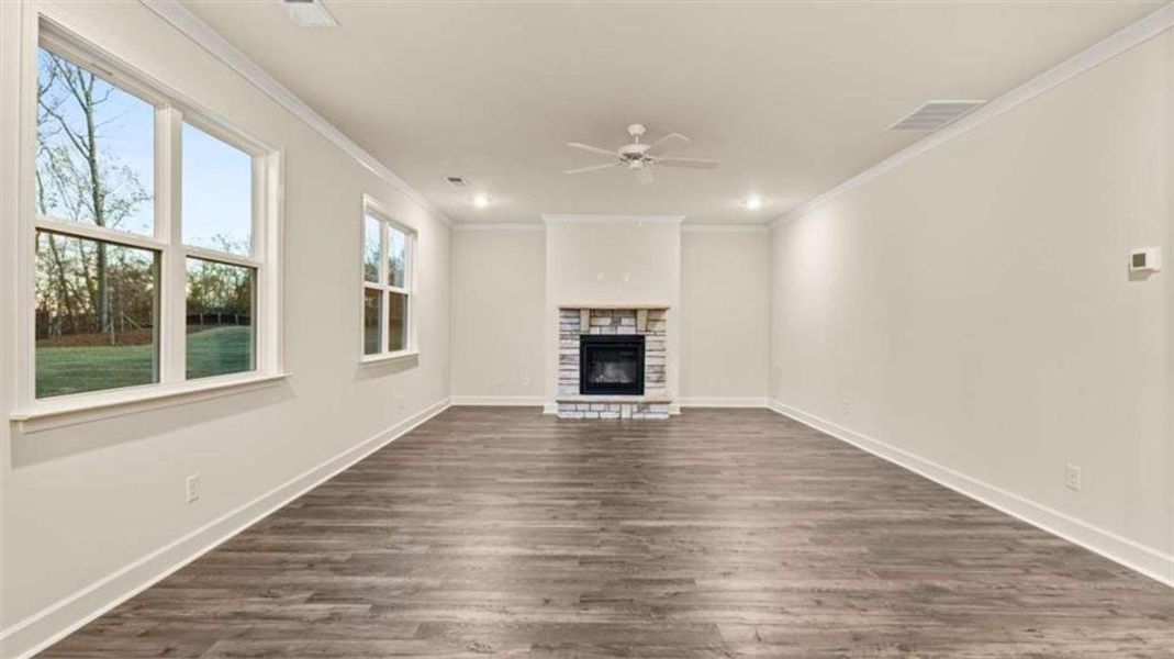 Spacious, unfurnished interior of a new home in Heritage Pointe, Senoia (Image 29). Spacious, unfurnished interior of a new home in Heritage Pointe, Senoia (Image 29).
