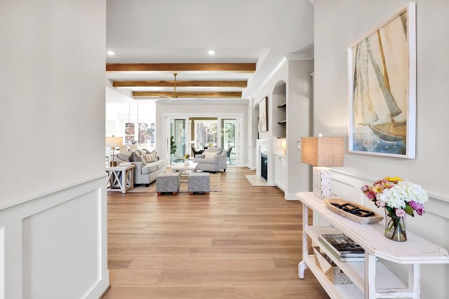 Furnished interior view inside a new home in The Bluffs On the Cape Fear, Leland (Image 6).