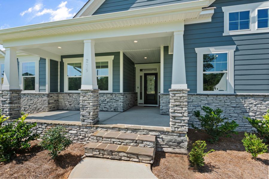 Front exterior of a new home in Redland, Advance, NC, highlighting curb appeal (Image 2).