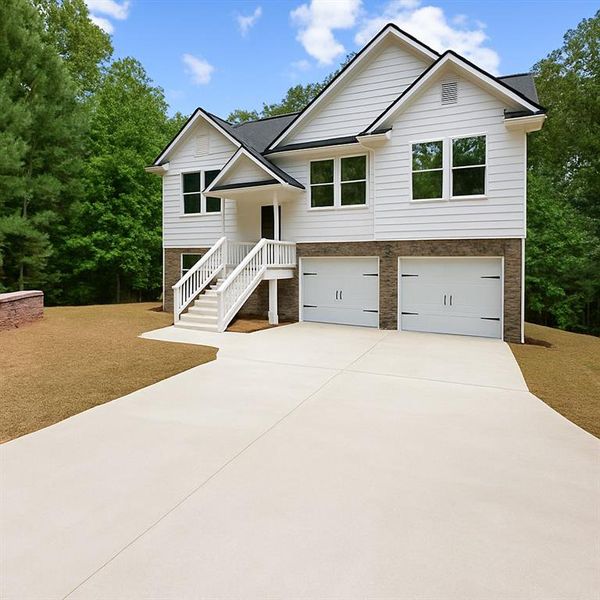Front exterior of a new home in , Villa Rica, GA, highlighting curb appeal (Image 21).