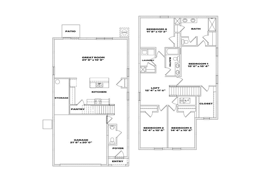 2D floor plan layout for the Elston II by D.R. Horton in Tartan Farms at Winding Oaks, Ocala, FL (Image 4). 2D floor plan layout for the Elston II by D.R. Horton in Tartan Farms at Winding Oaks, Ocala, FL (Image 4).