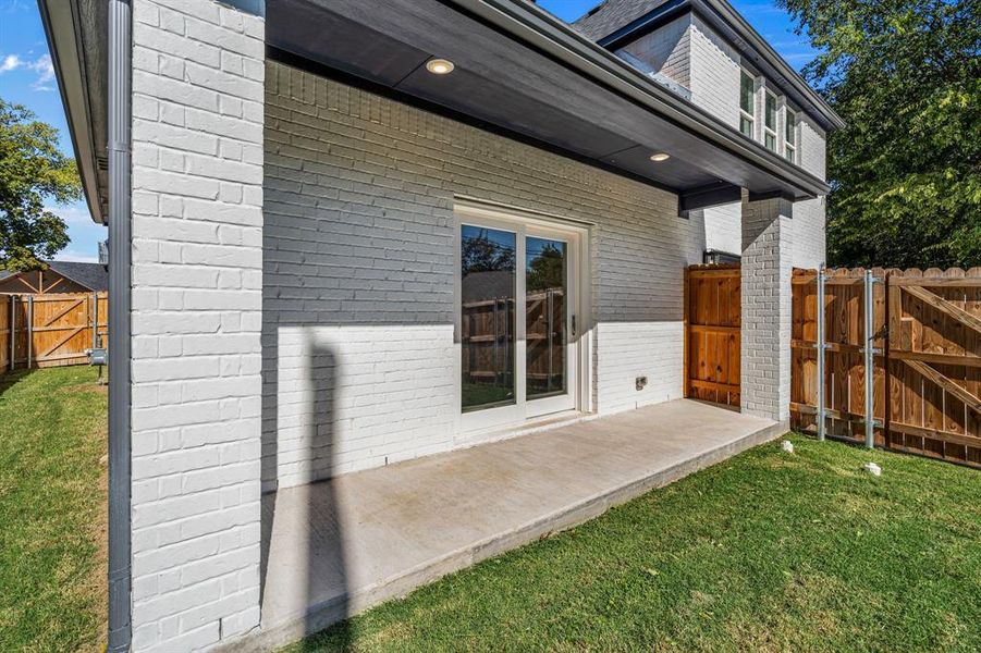 Exterior details and patio area of a home in , Westworth Village (Image 1). Exterior details and patio area of a home in , Westworth Village (Image 1).