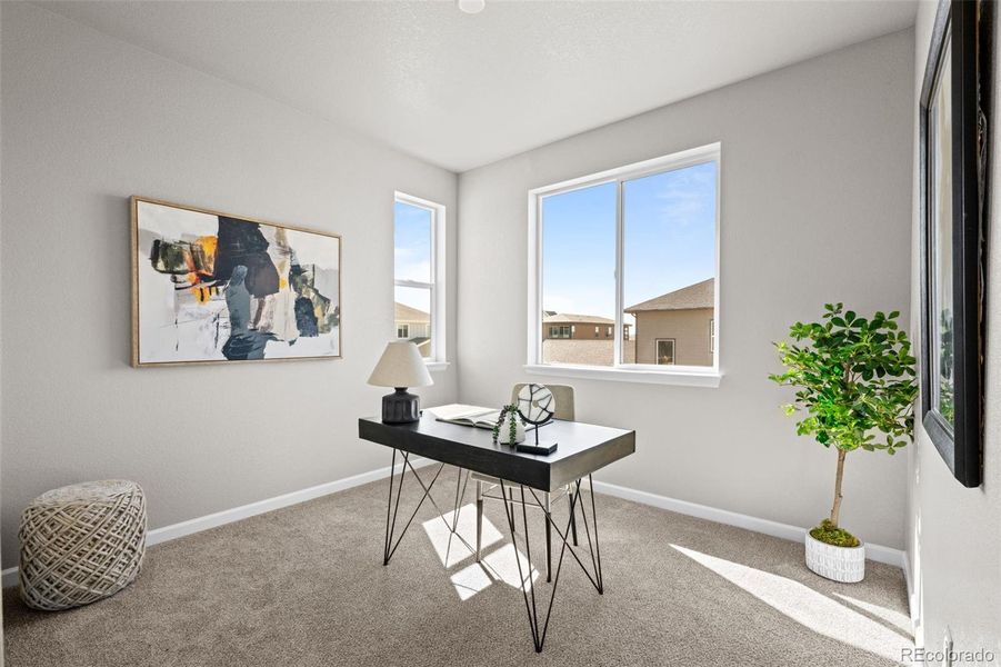 Furnished interior view inside a new home in Painted Prairie, Aurora (Image 11).