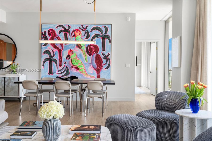 Furnished interior view inside a new home in , Miami (Image 8).