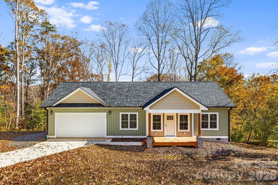 Front exterior of a new home in , Morganton, NC, highlighting curb appeal (Image 1). Front exterior of a new home in , Morganton, NC, highlighting curb appeal (Image 1).