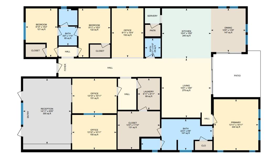 2D floor plan layout of this home in The Grove at El Cidro, Goodyear, AZ (Image 4).