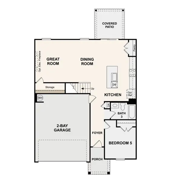 2D floor plan layout of this home in Canebrake at Hickory Hills, Old Hickory, TN (Image 4).