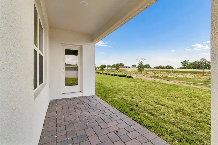 Exterior details and patio area of a home in Aspire at Canter Creek, Davenport (Image 3).