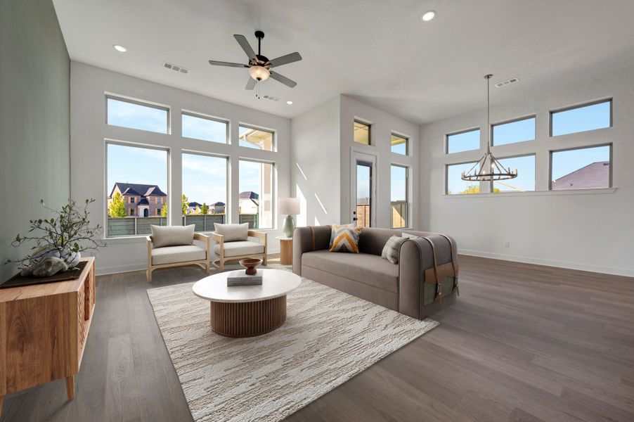 Furnished interior view inside a new home in Treeline, Justin (Image 6).
