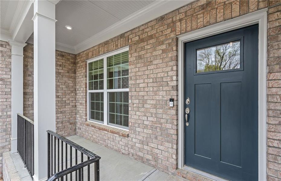 Exterior details and patio area of a home in Sierra Creek, Hoschton (Image 30).