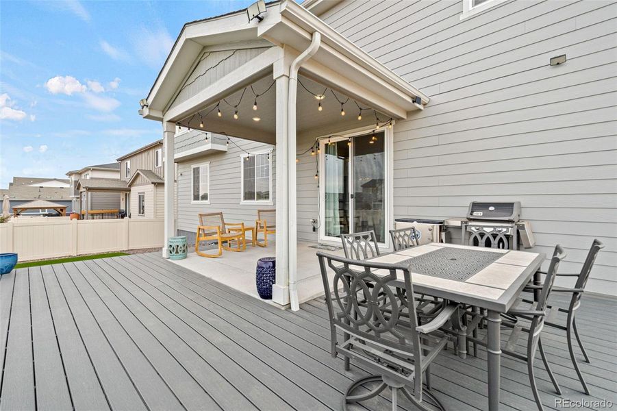 Exterior details and patio area of a home in , Parker (Image 24).