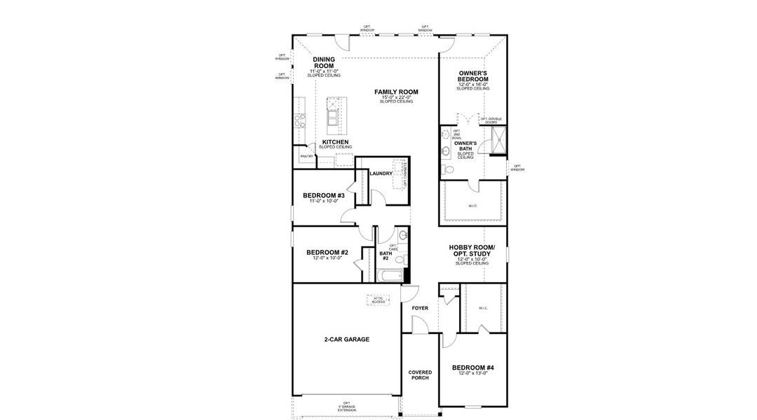 2D floor plan layout for the Esperanza by M/I Homes in Carillon, Manor, TX (Image 3). 2D floor plan layout for the Esperanza by M/I Homes in Carillon, Manor, TX (Image 3).