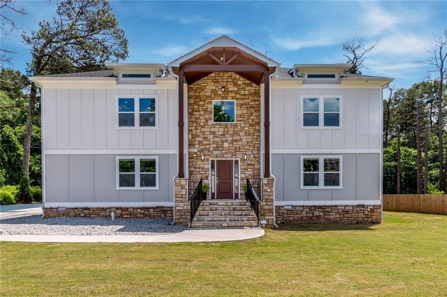 Front exterior of a new home in , Decatur, GA, highlighting curb appeal (Image 29).