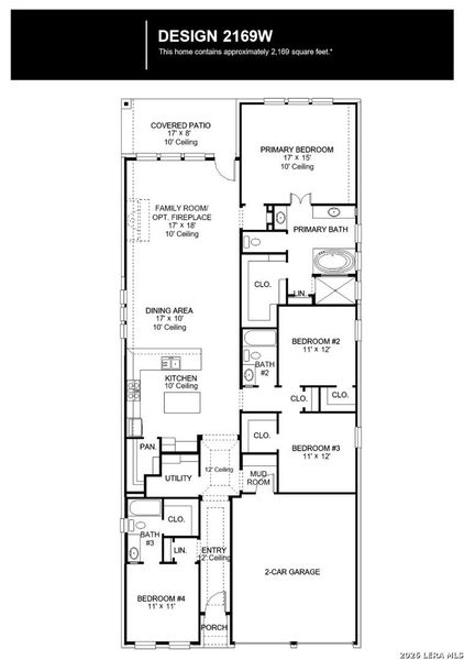 2D floor plan layout of this home in Briggs Ranch, San Antonio, TX (Image 3).