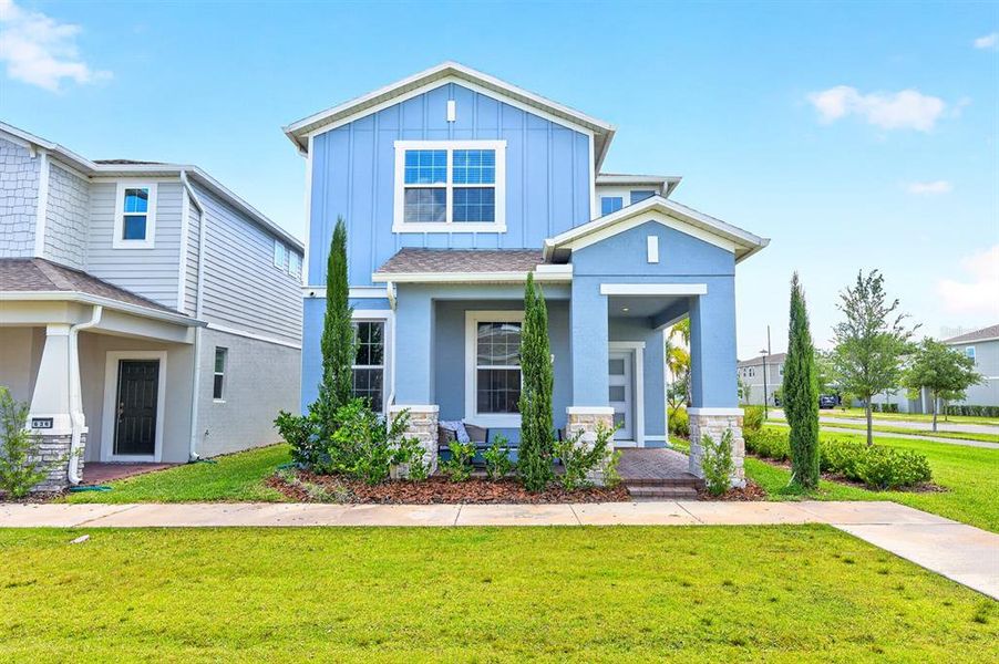Front exterior of a new home in , Debary, FL, highlighting curb appeal (Image 2). Front exterior of a new home in , Debary, FL, highlighting curb appeal (Image 2).