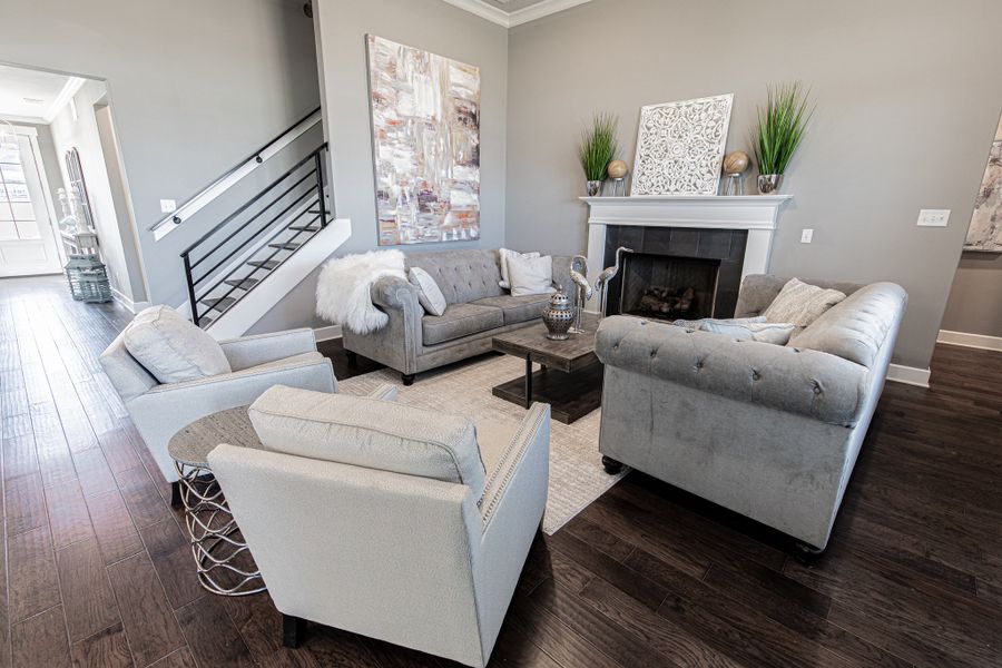 Representative furnished interior of a home built from the Worthington by Grant & Co in White Oak, Arlington (Image 32).