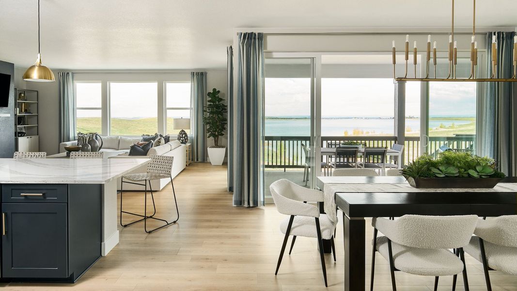 Furnished interior view inside a new home in Trailstone, Arvada (Image 8).
