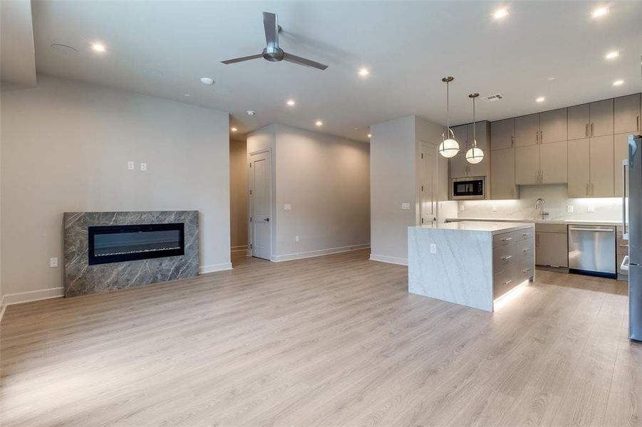Furnished interior view inside a new home in , Dallas (Image 15).