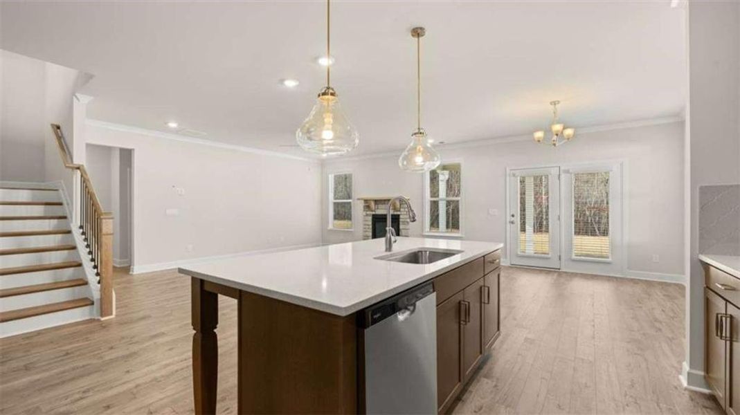 Furnished interior view inside a new home in Heritage Pointe, Senoia (Image 8).