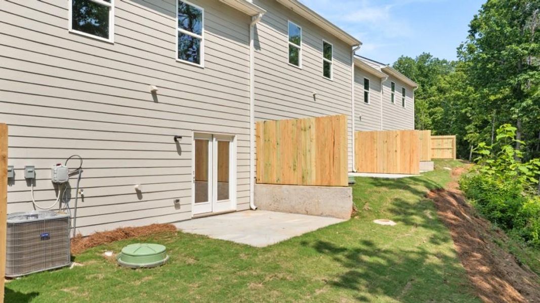 Exterior details and patio area of a home in Mountain Park, Dahlonega (Image 4). Exterior details and patio area of a home in Mountain Park, Dahlonega (Image 4).