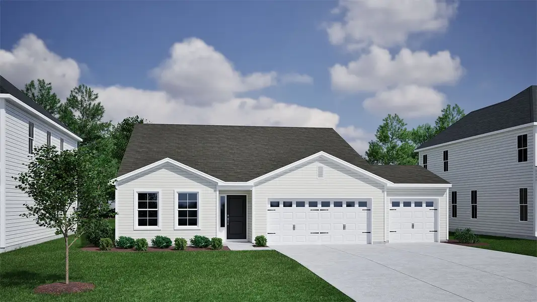 Representative exterior photo of a completed home built from the Durham II - Genesis Value Collection by Mungo Homes in Stapleton, Clemmons, NC (Image 2).